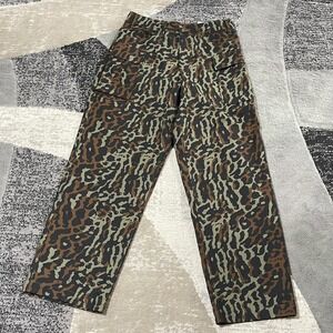 Nike Life Allover Print Pants Men 30x30 Brown Camo Cargo FJ0325-222 Baggy NEW